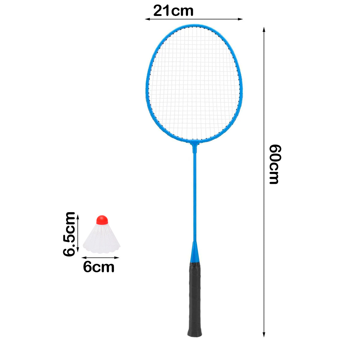 Set de 2 Raquetas Bádminton + Volante Kit Recreativo para Parque y Playa 417-247