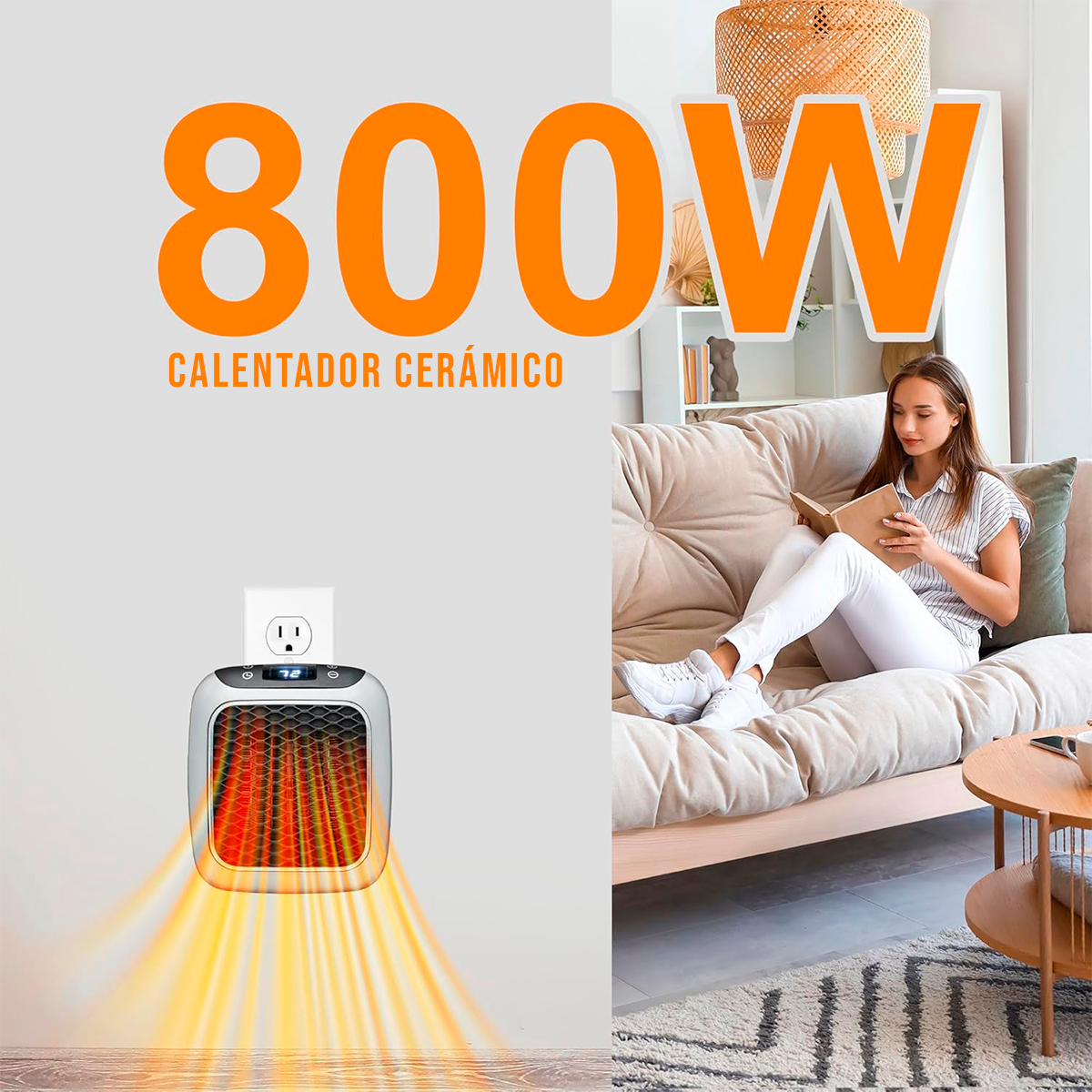 Calentador Eléctrico Portátil Calefactor Ambiente CPA01