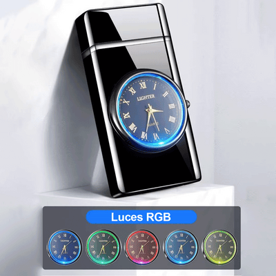 Encendedor Eléctrico de Plasma Recargable USB Reloj Antiviento B0C4NZFHVL