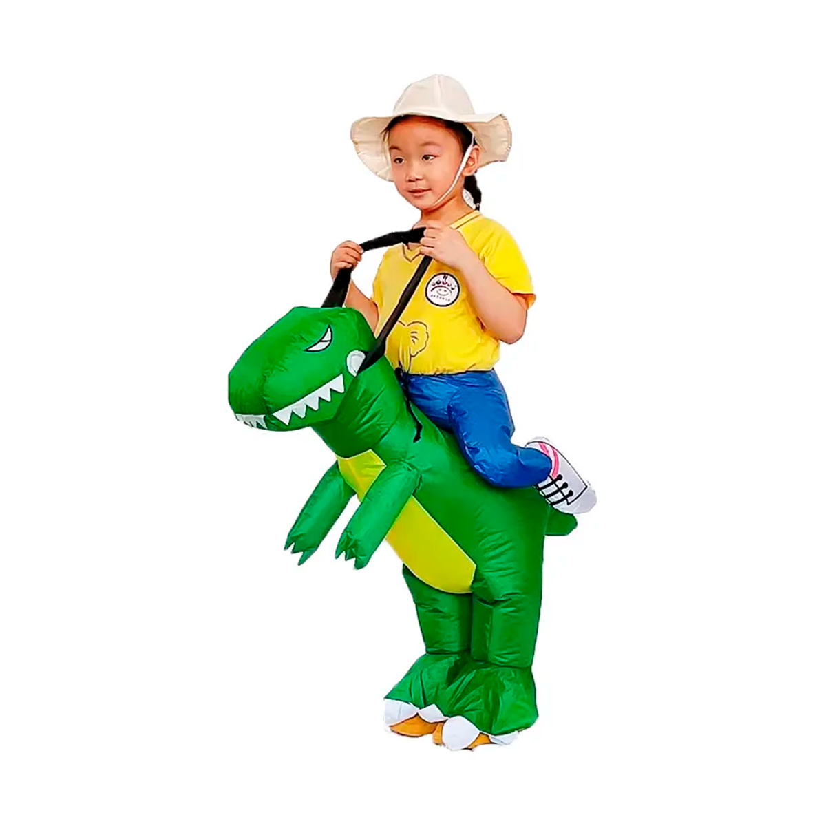Disfraz De Dinosaurio Verde Inflable Montable Infantil Halloween MA-90