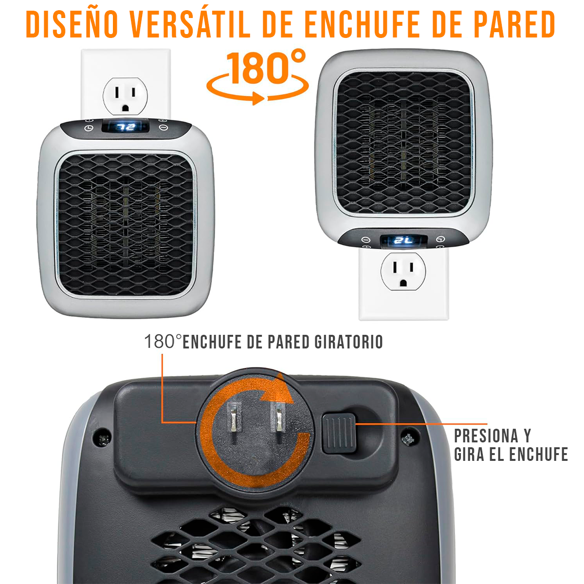 Calentador Eléctrico Portátil Calefactor Ambiente CPA01