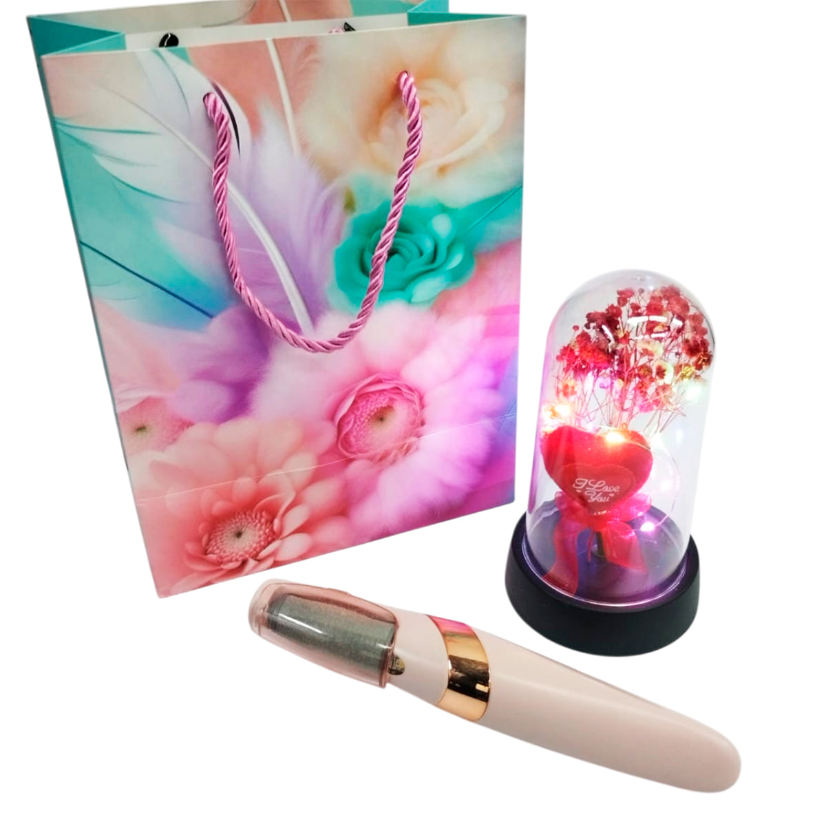 Quita Callos Eléctrico + Flor LED Eterna Pack Regalo San Valentín CLIMRSB