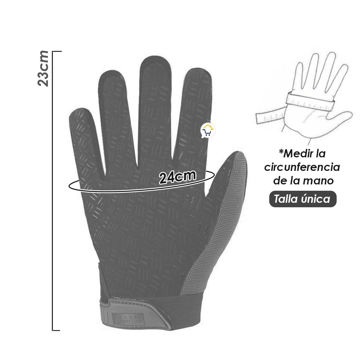 Guantes Tácticos Moto Antideslizantes Dedo Largo GTOU01