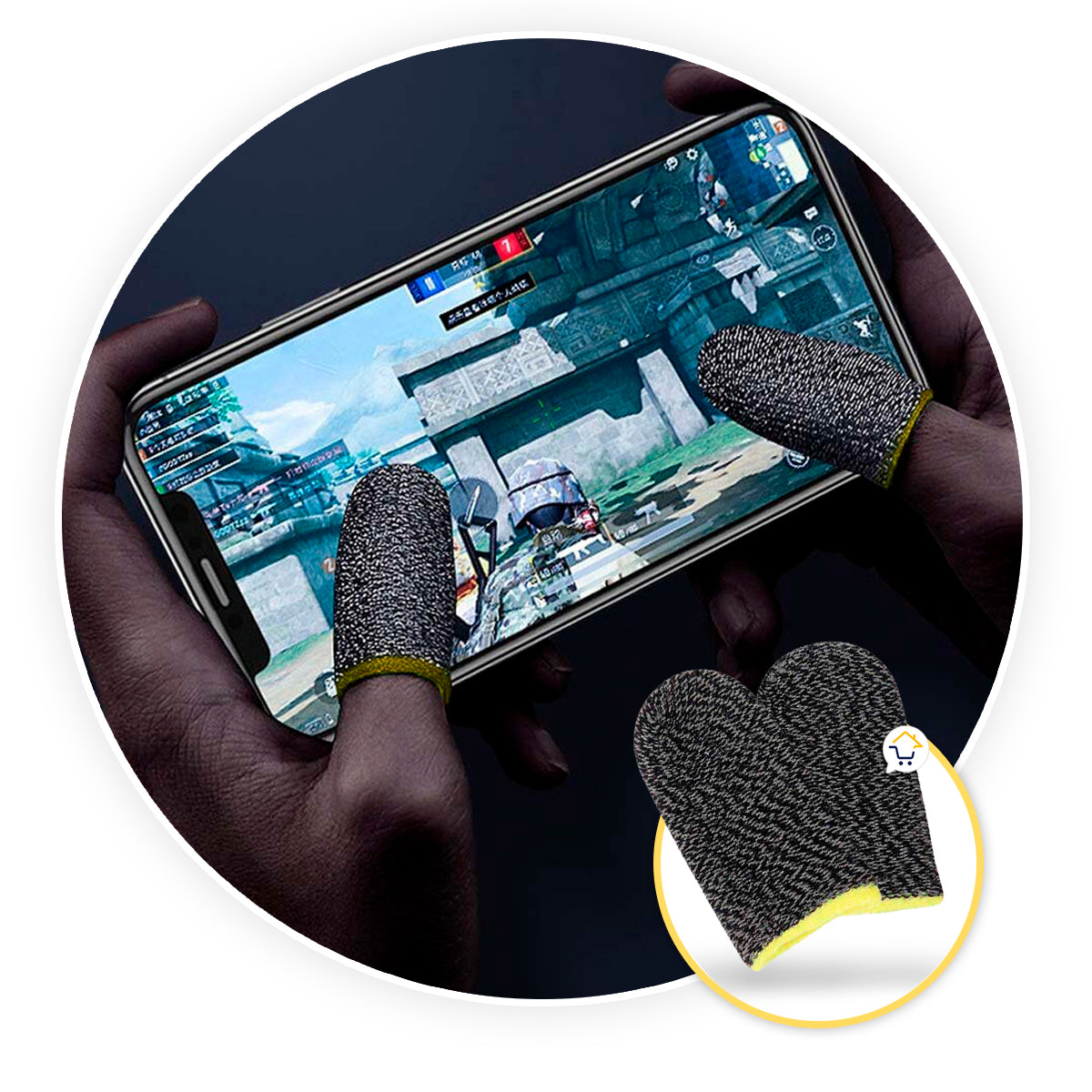 Guantes Fundas Gamer Para Dedo Celular Tablet Dedal Antisudor SG2012