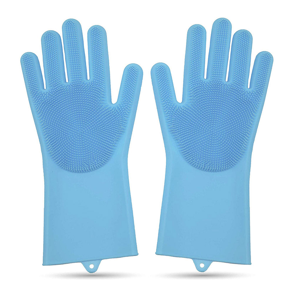 Guantes Silicona Multiusos Lava Vajilla Platos Baño Mascotas HD4838
