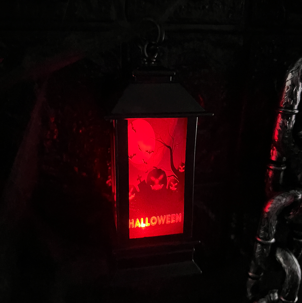 Set 4 Faroles Halloween Decorativos LED Decoración Casa FN01H