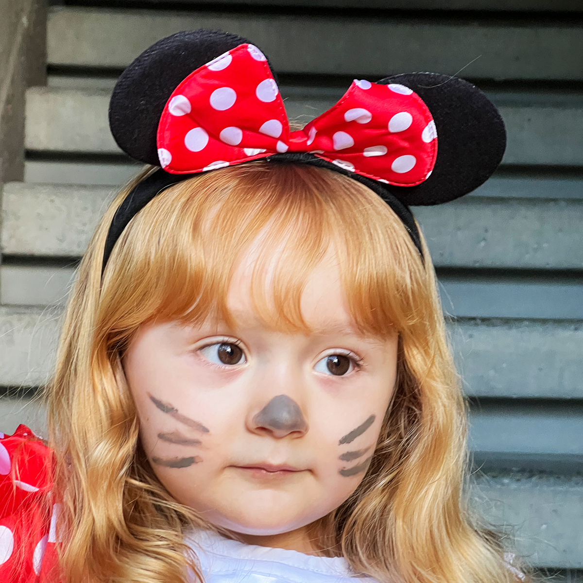 Disfraz De Minnie mouse para Niñas Vestido Diadema Ratona Halloween 44-1