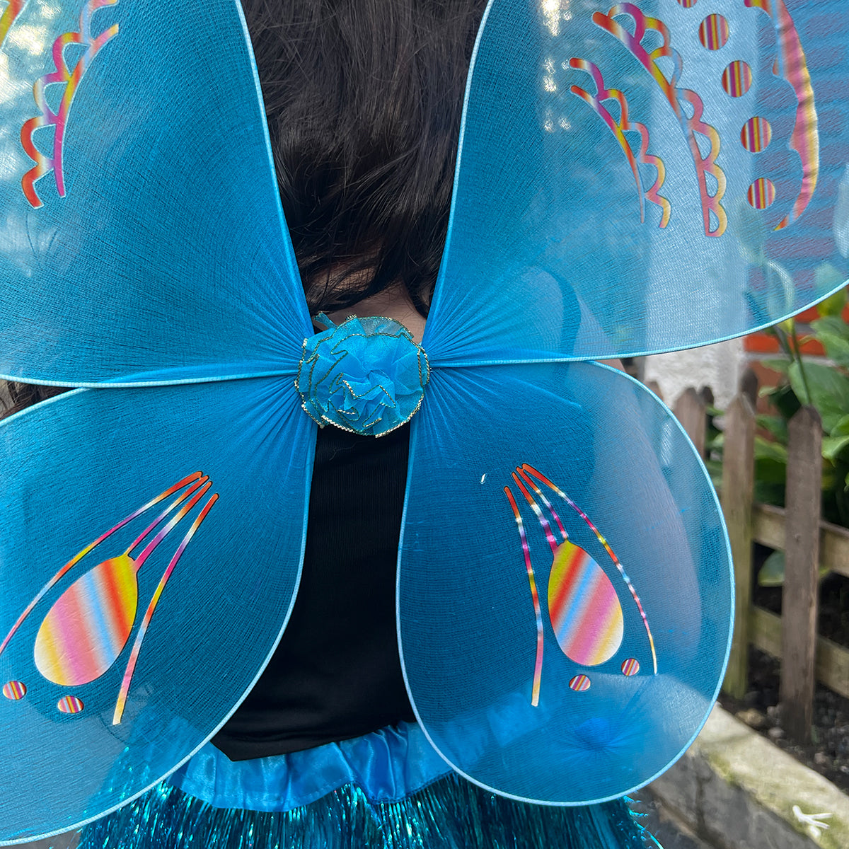 Set de Hada Azul para Niñas Alas Falda Varita y Diadema WZ-2