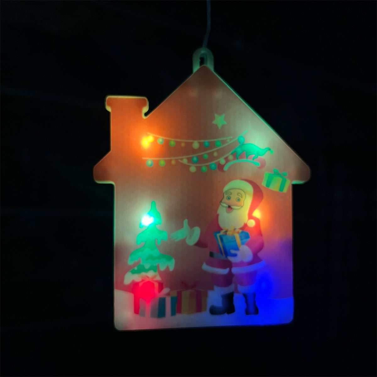 Cascada LED 3M Intercalada 100 Luces con Figuras Navideñas Casas y Estrellas S4028TCH