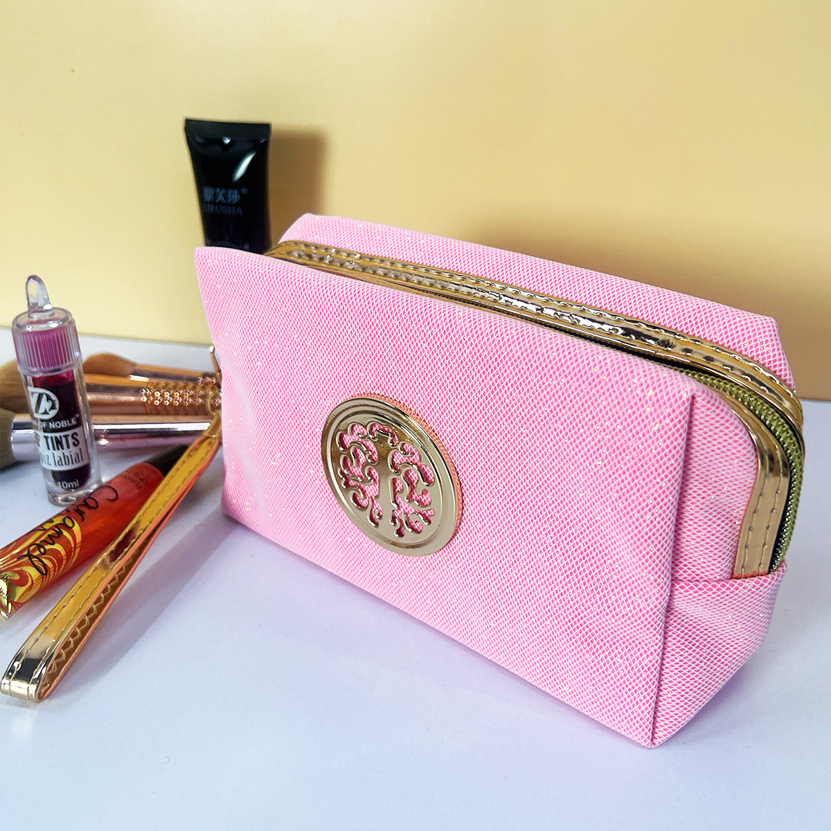 Cosmetiquera Escarchada Organizador De Maquillaje Cartuchera Portátil Neceser Kawaii Mirella 986-16