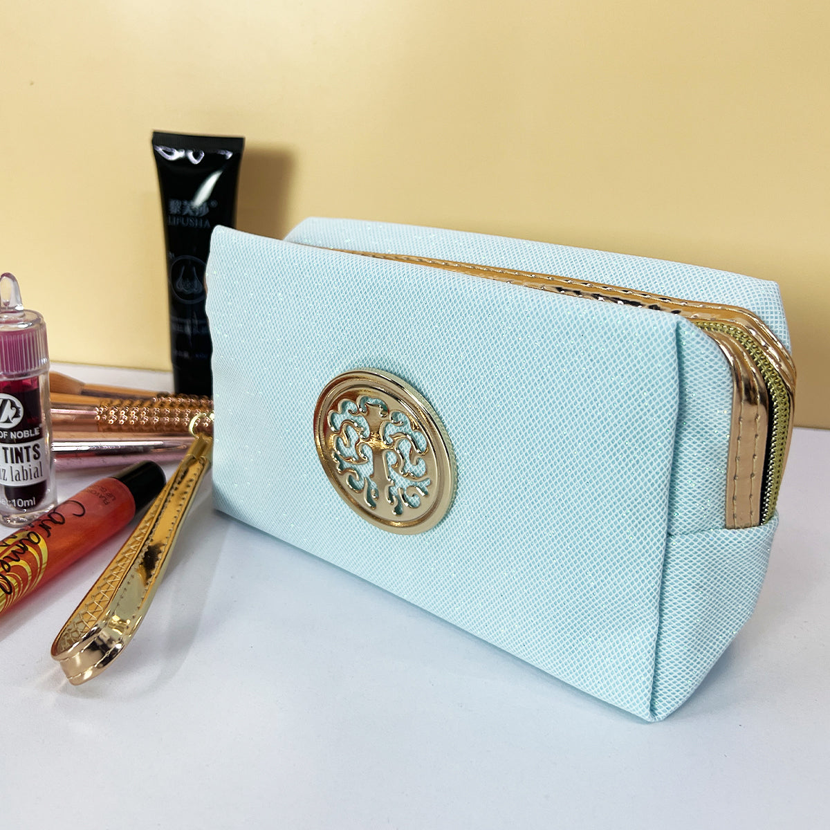 Cosmetiquera Escarchada Organizador De Maquillaje Cartuchera Portátil Neceser Kawaii Mirella 986-16