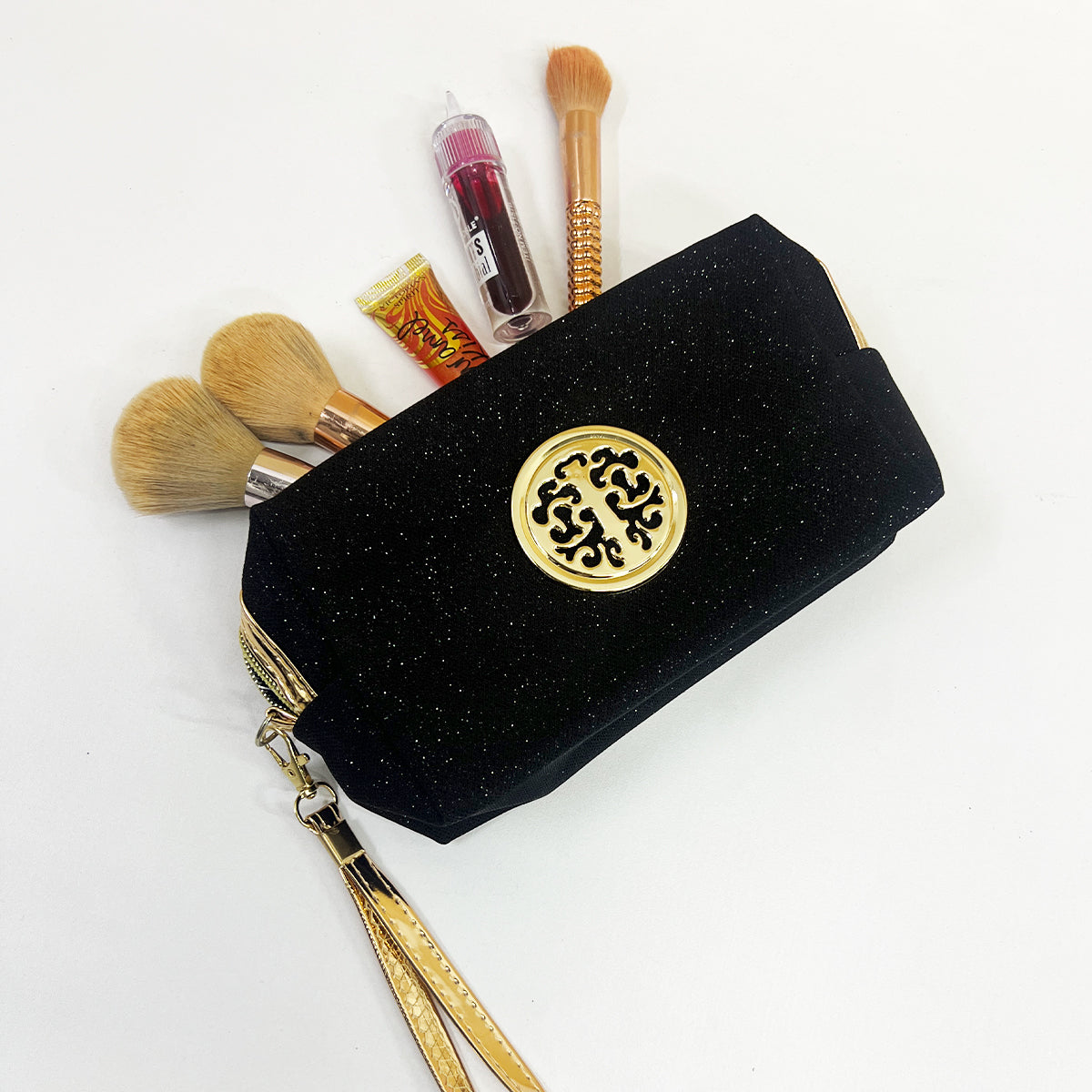 Cosmetiquera Escarchada Organizador De Maquillaje Cartuchera Portátil Neceser Kawaii Mirella 986-16