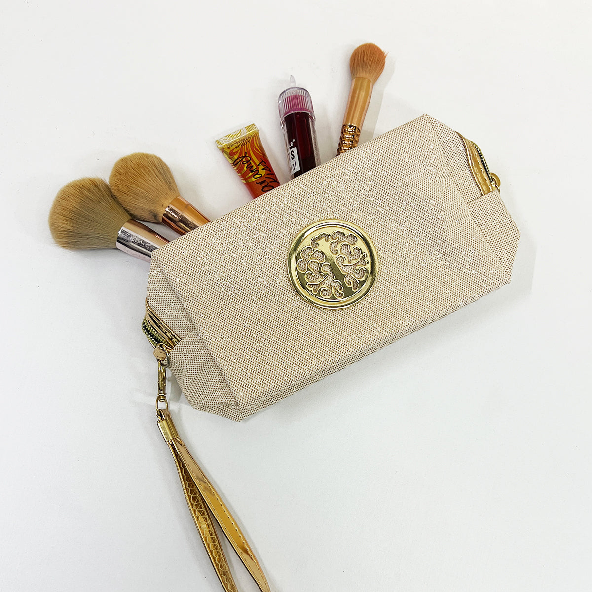 Cosmetiquera Escarchada Organizador De Maquillaje Cartuchera Portátil Neceser Kawaii Mirella 986-16