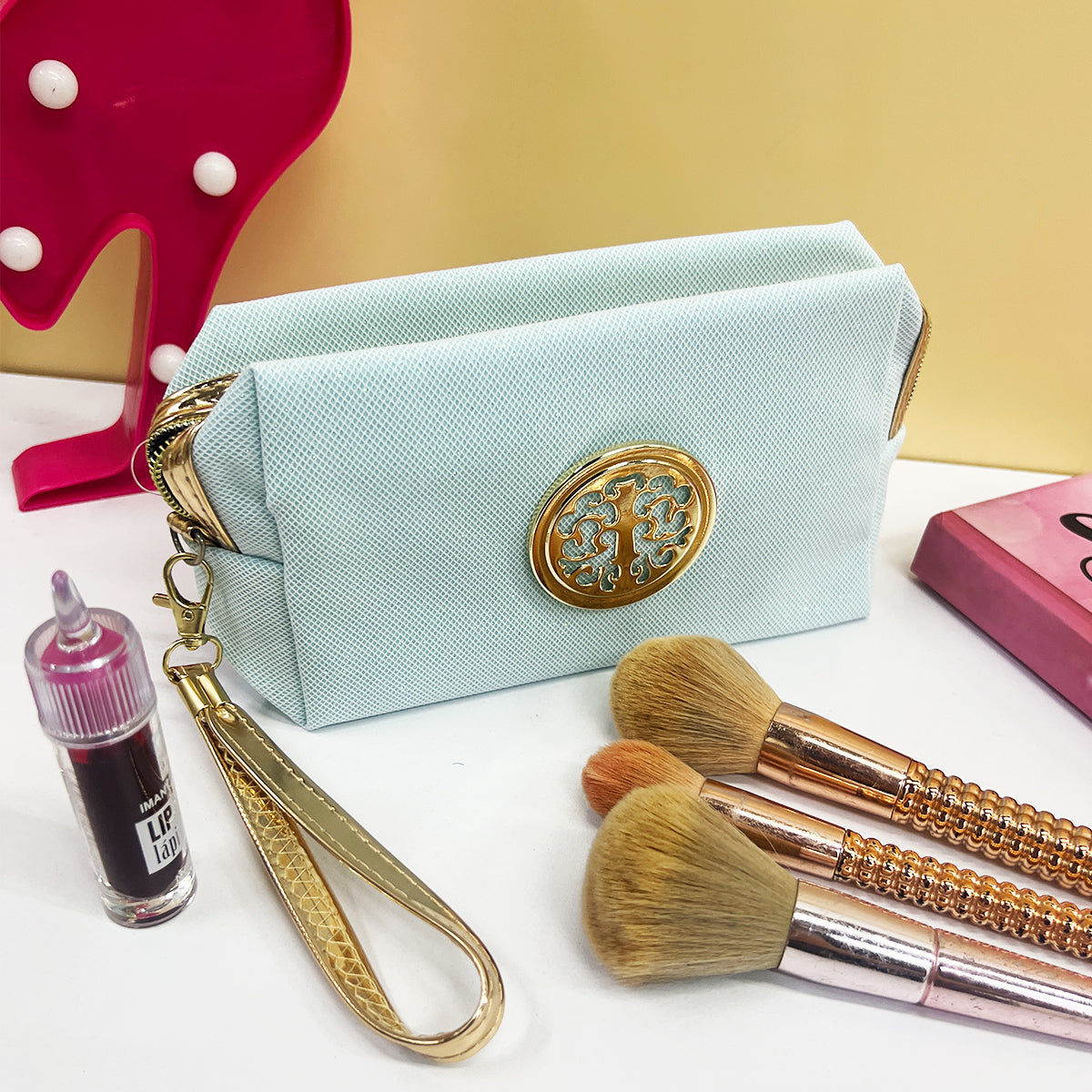 Cosmetiquera Escarchada Organizador De Maquillaje Cartuchera Portátil Neceser Kawaii Mirella 986-16