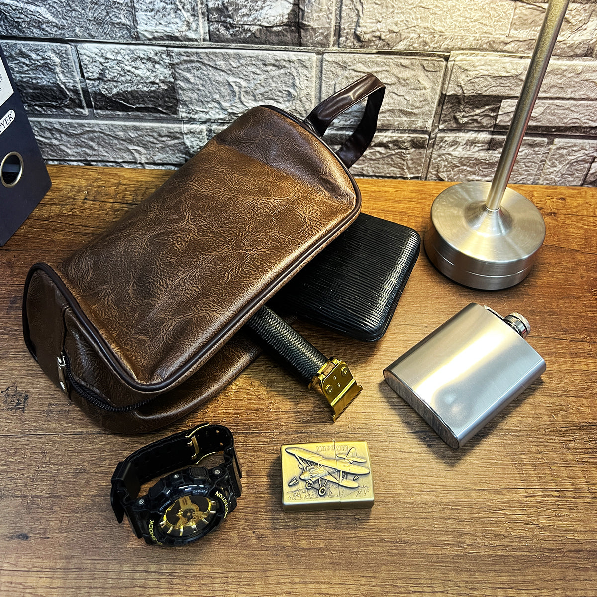 Neceser Masculino Bolso para Aseo Personal Viaje Elegante y Resistente 986-20