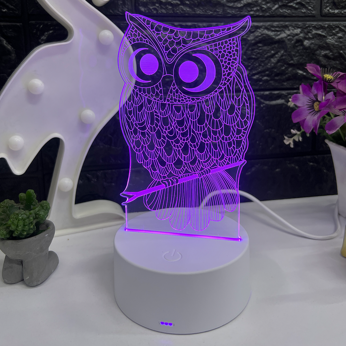 Lámpara LED 3D USB para Escritorio Luz Decorativa y Funcional LAMP3D