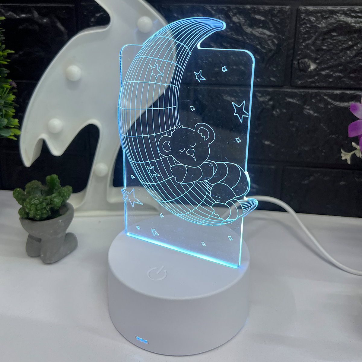 Lámpara LED 3D USB para Escritorio Luz Decorativa y Funcional LAMP3D