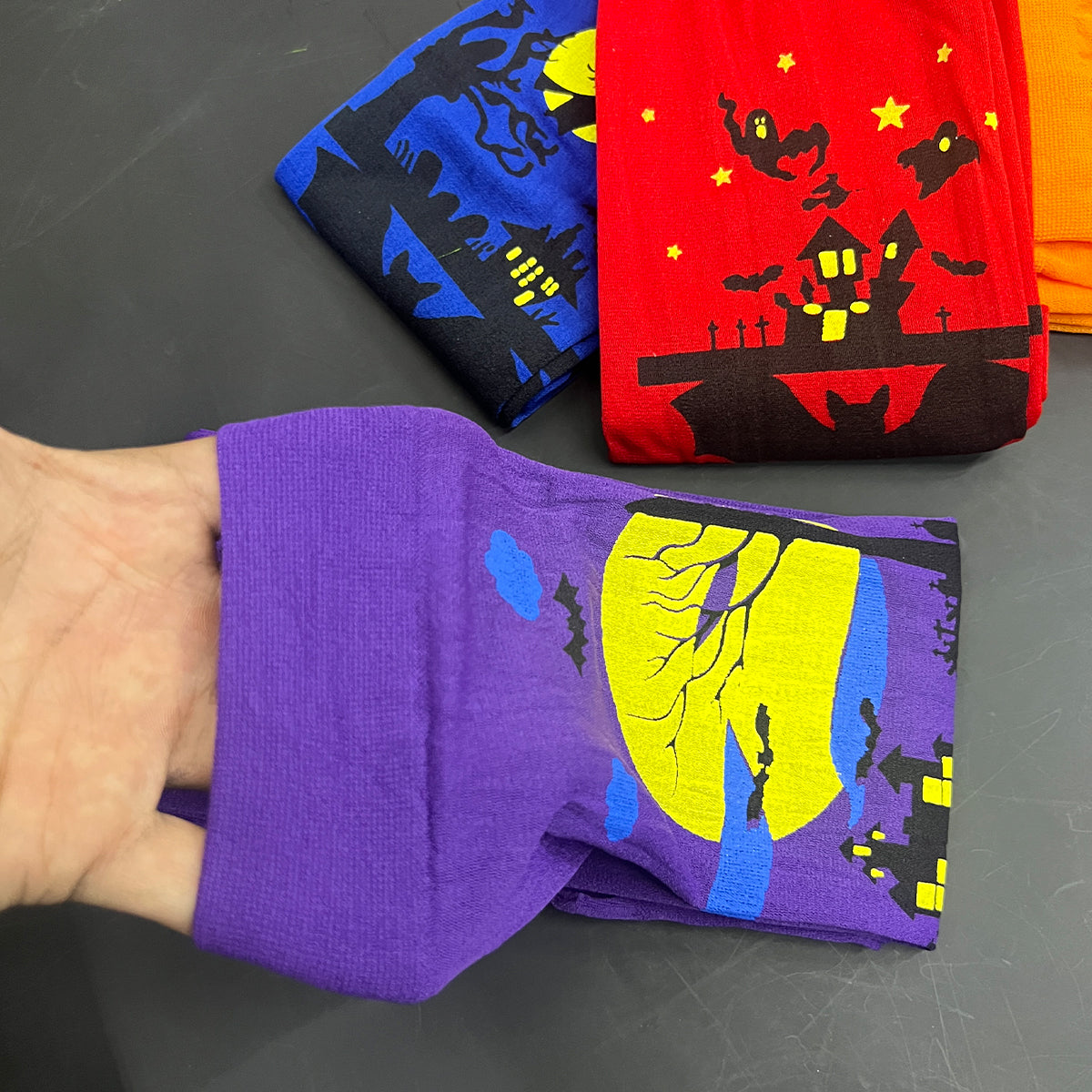 Medias Altas Halloween X3 Bucaneras Estampadas para Disfraz y Fiesta KL-A34