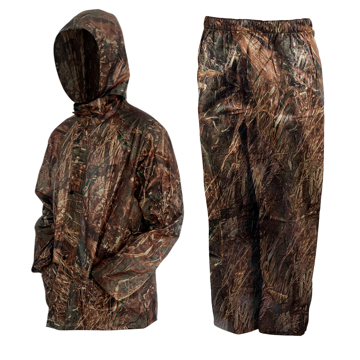 Impermeable Moto Camuflado 2 Piezas Chaqueta Capucha + Pantalón + Bolso 188