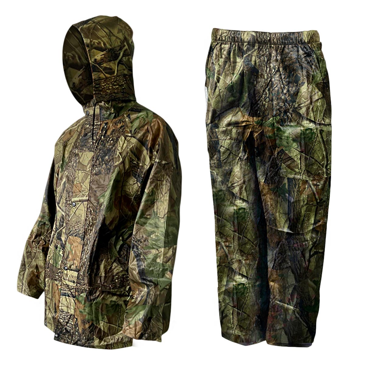 Impermeable Moto Camuflado 2 Piezas Chaqueta Capucha + Pantalón + Bolso 189