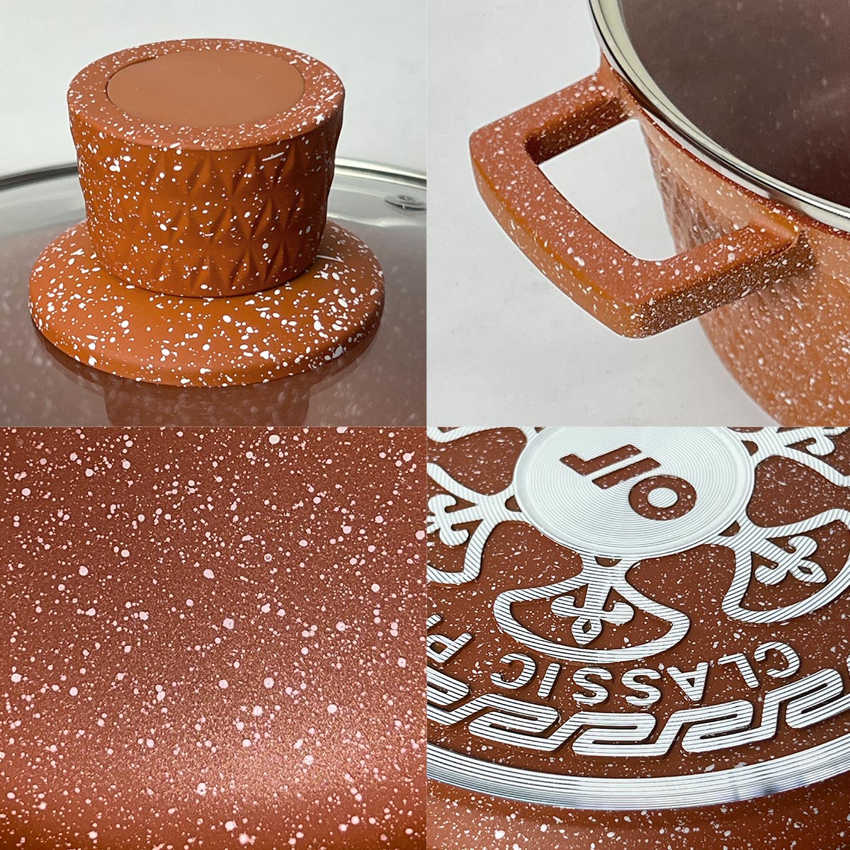 Juego De Ollas De Granito 6 Piezas Antiadherente Cocina IU-2203089