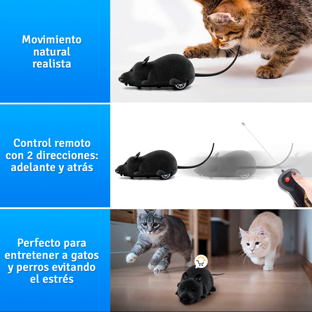 Juguete Ratón Control Remoto Gatos Mascotas 22022