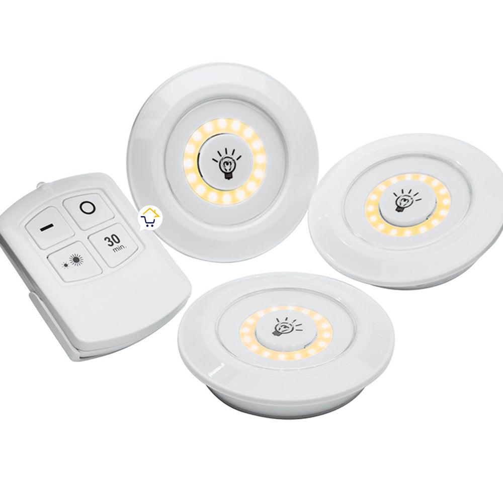 Lámpara Luces Led X3 Multiusos Luz De Tacto Control Remoto COB