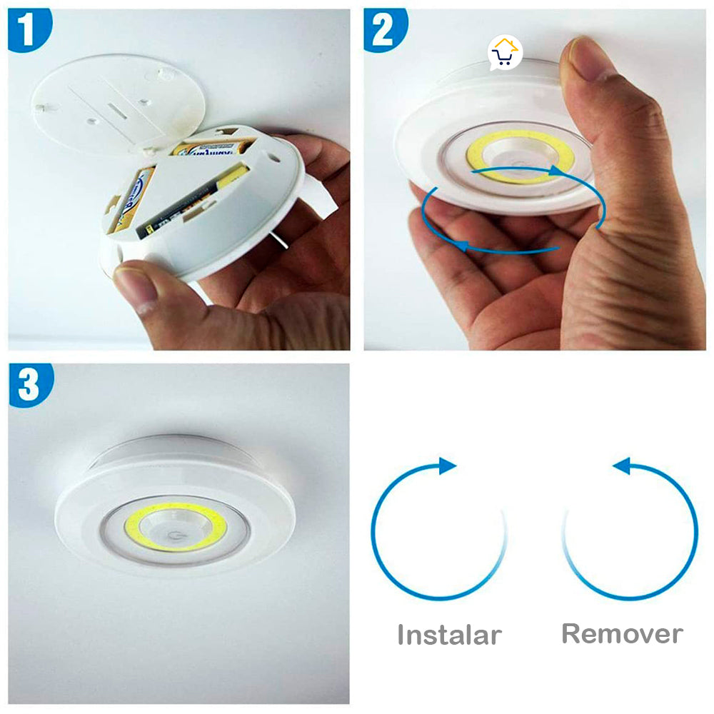 Lámpara Luces Led X3 Multiusos Luz De Tacto Control Remoto COB
