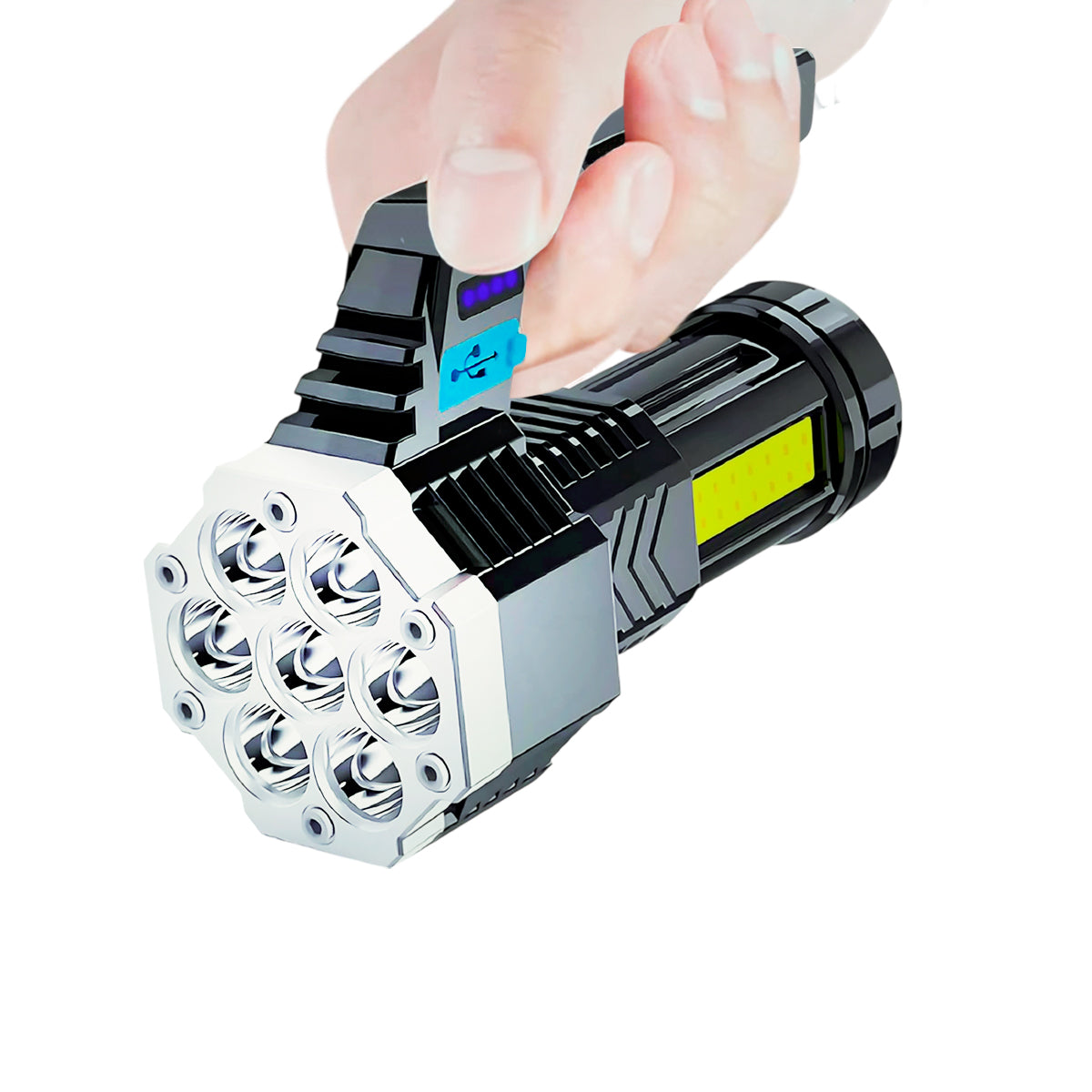 Linterna Led Luz Largo Alcance 4 Modos 8206