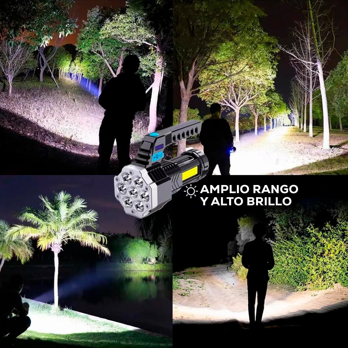 Linterna Led Luz Largo Alcance 4 Modos 8206