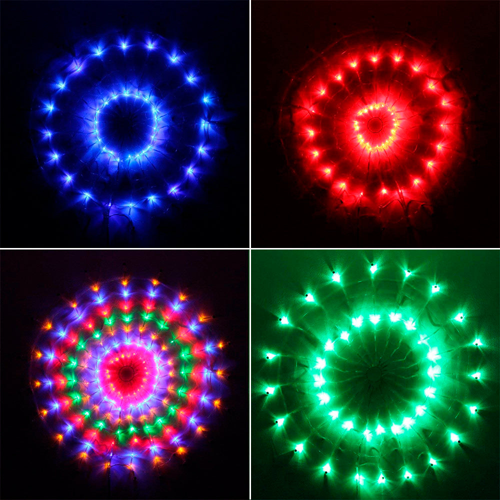 Luz Led Malla Esfera Redonda 1.40 M Multicolor 256 Led 2130