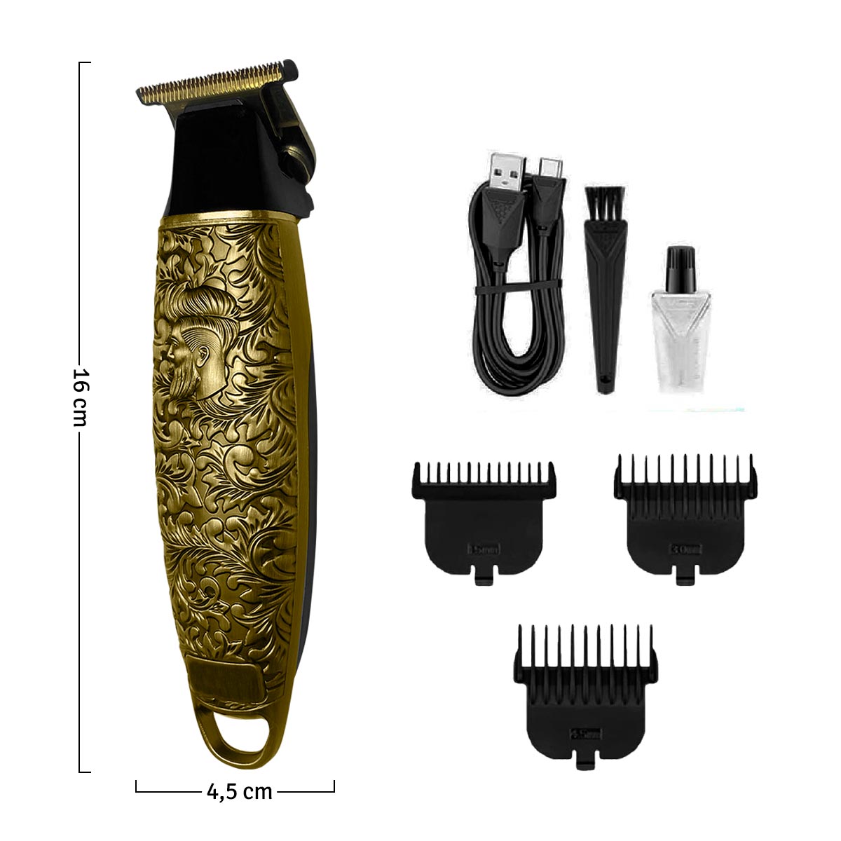 Patillera Máquina Motilar Inalámbrica Recargable Cortadora Cabello KM-2266