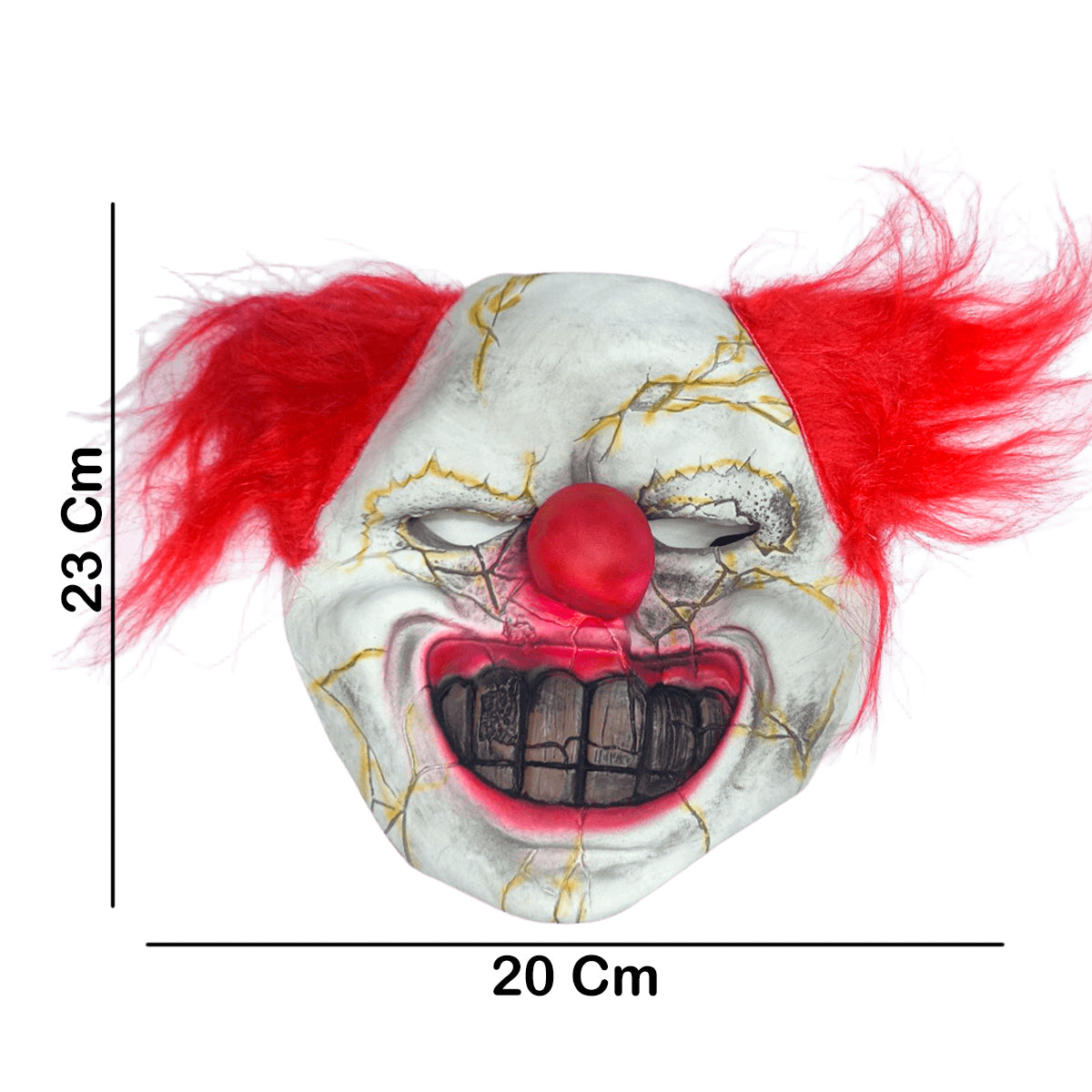 Máscara Látex Payaso Asesino Terror Cara Rota Halloween Disfraz Cosplay Látex MA-85