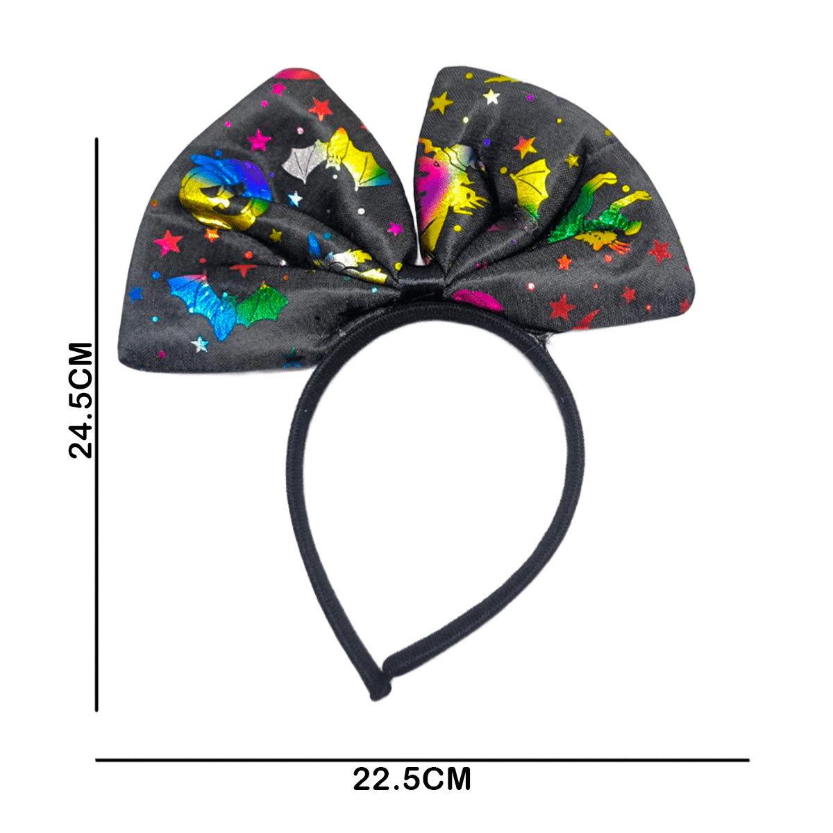 Set Halloween Brillante Falda y Diadema con Estampado Holográfico VE-15
