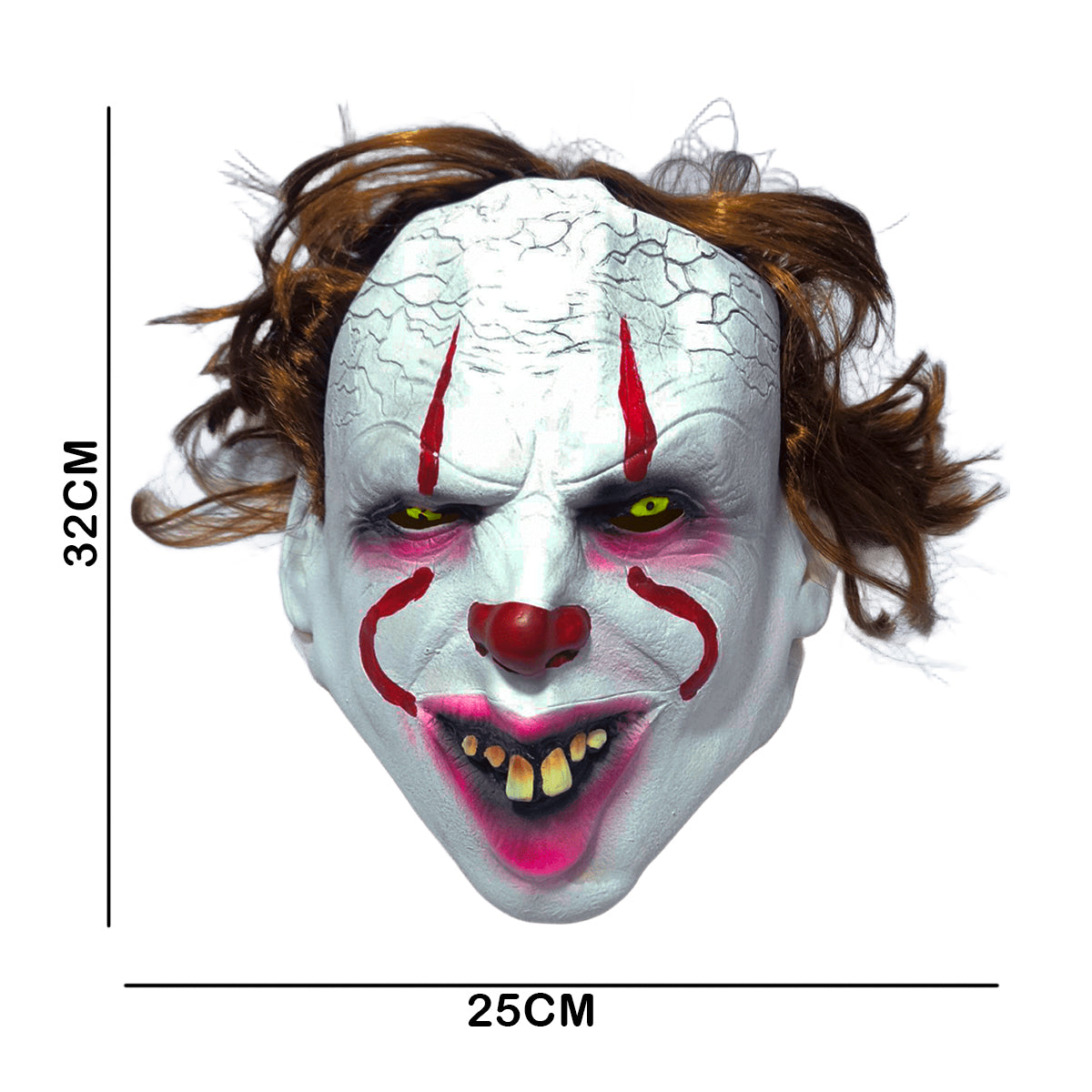 Máscara Pennywise IT Payaso Látex Terror Realista Halloween AT287-IT