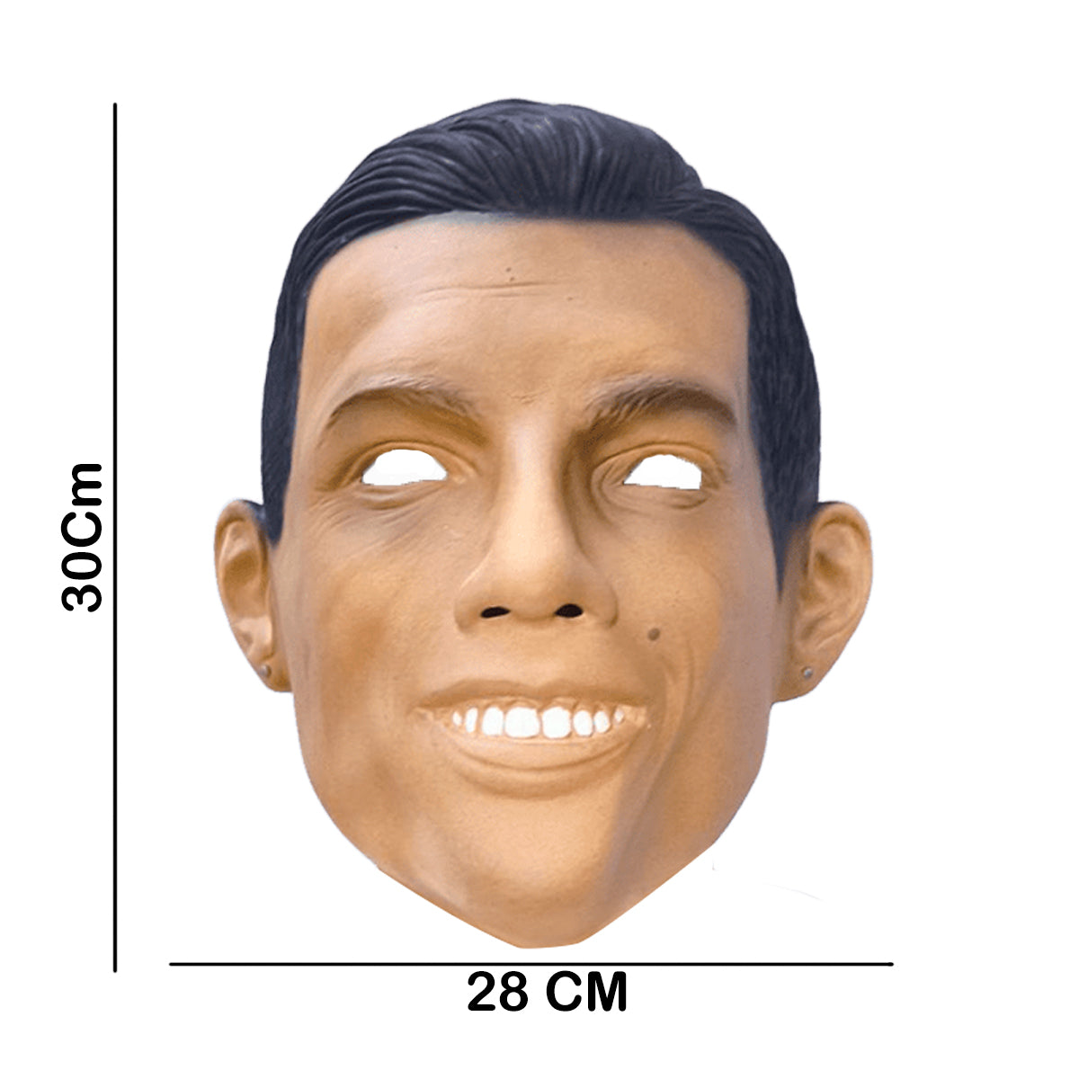 Máscara Látex Cristiano Ronaldo Látex Realista Disfraz Futbolista Halloween MA-127