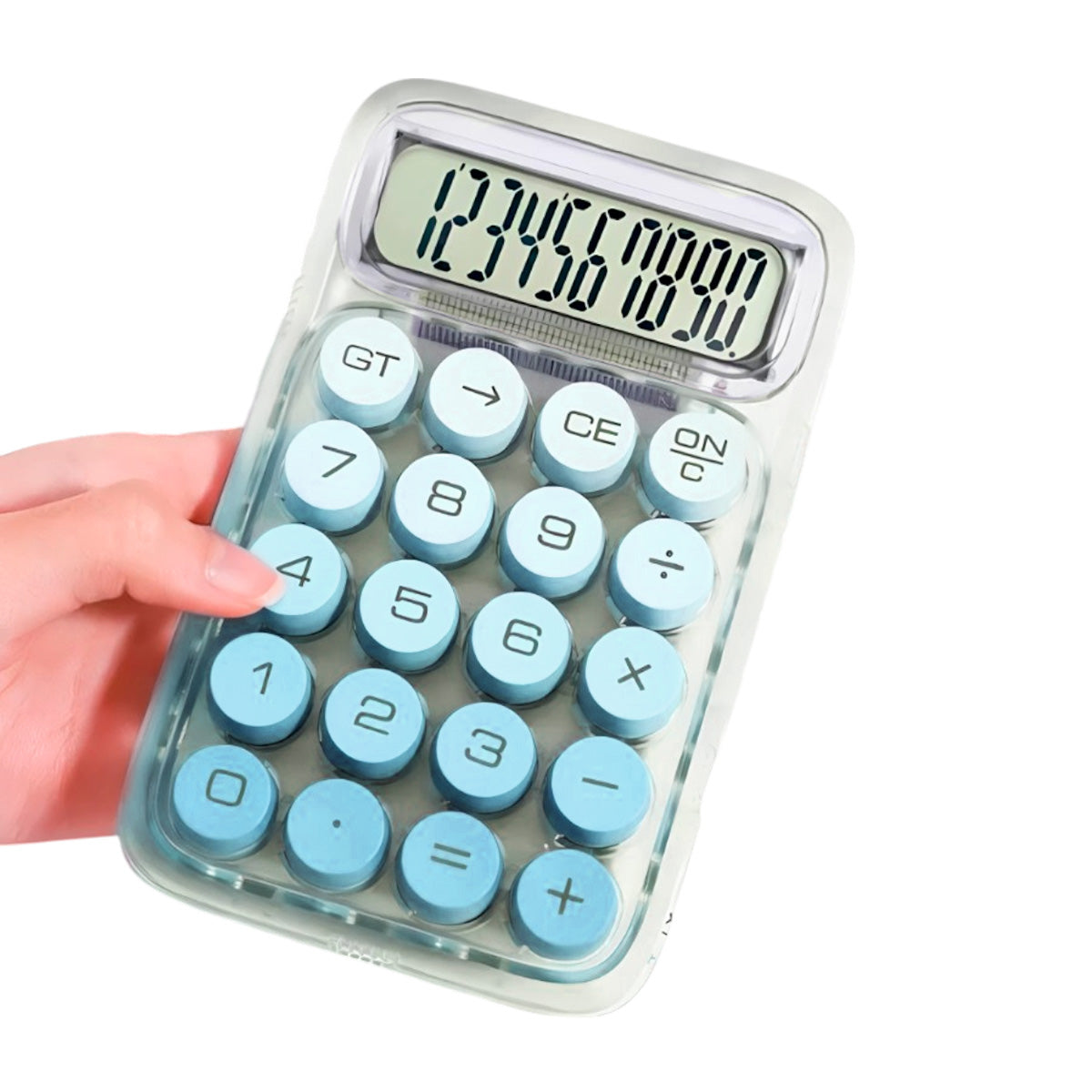 Calculadora Transparente Kawaii Antideslizante Ideal Para Oficina O Estudio B2-25