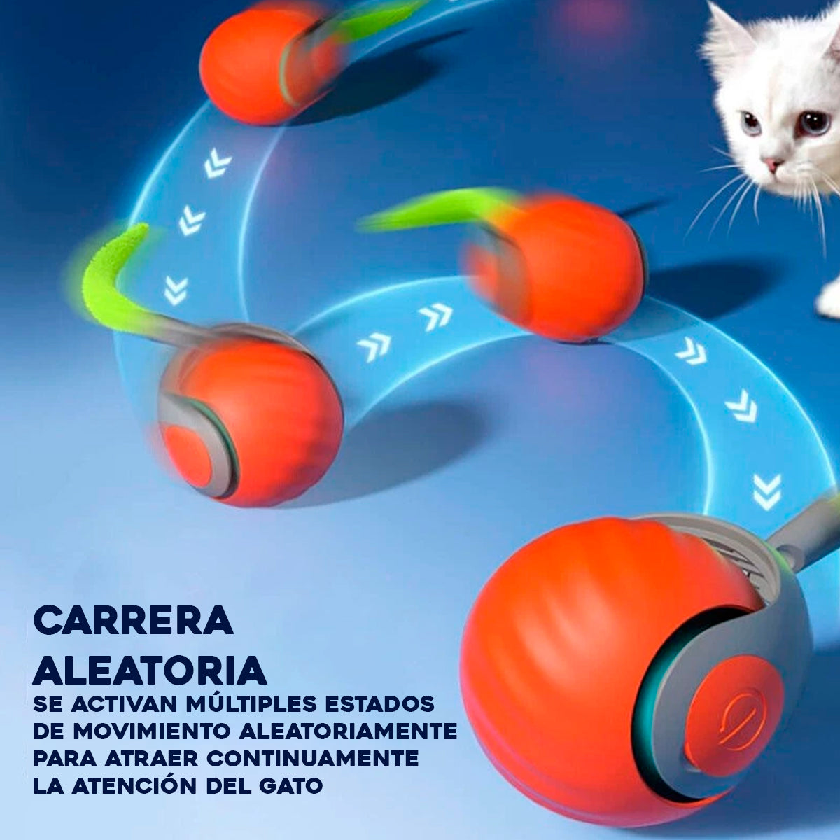 Pelota Interactiva Juguete Para Gatos Recargable Automática PTZ-23-2