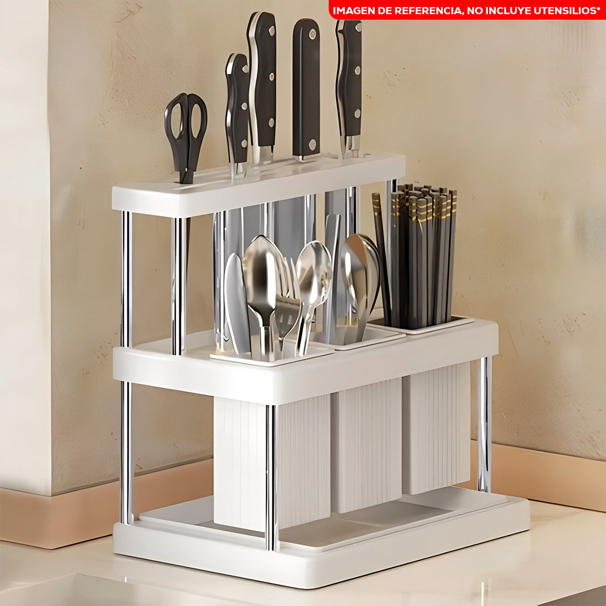 Organizador De Cuchillos y Utensilios Soporte Escurridor Cubiertos Cocina PTZ94