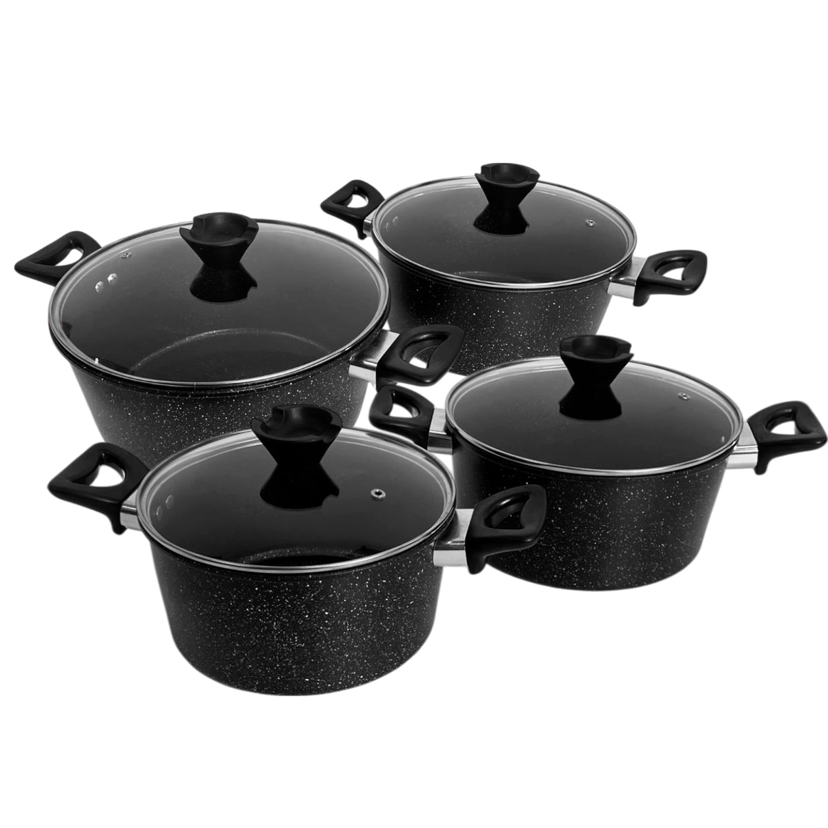 Juego De Ollas De Granito 8 Pzas Cocina Para Inducción 16921-4