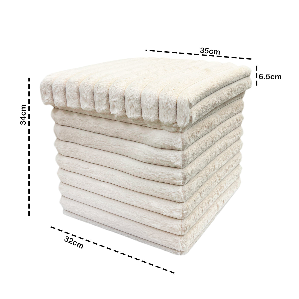 Baúl Plegable Puff Taburete Reposapiés Multiuso LN-241109