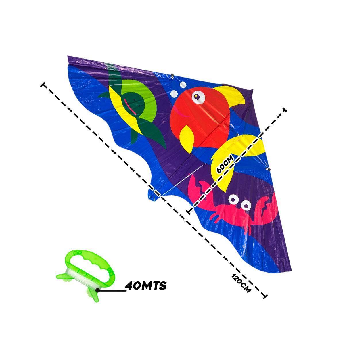 Cometa Infantil Papagayo Colorida Fácil De Volar Figuras Juegos COM-1
