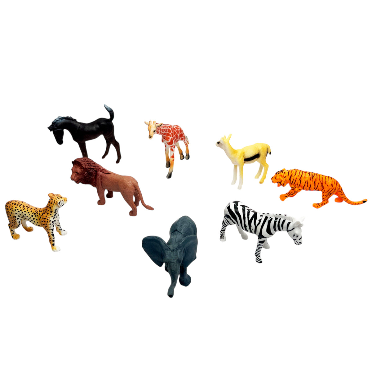 Set de Animales Salvajes x8 Juguetes Educativos para Niños Diversión y Aprendizaje AT144