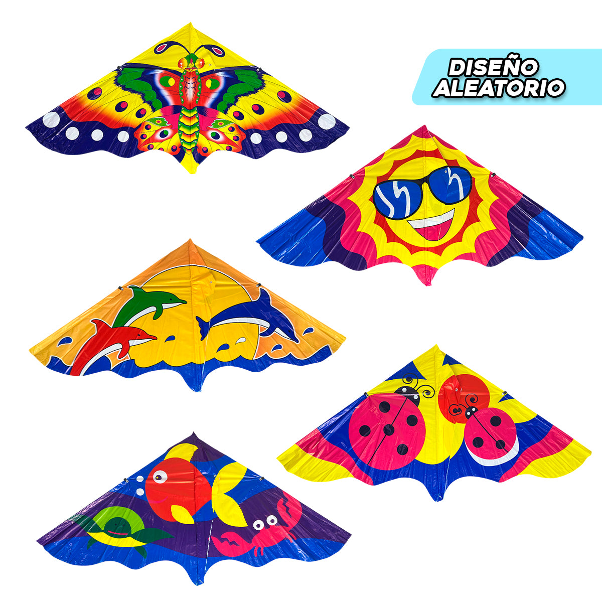 Cometa Infantil Papagayo Colorida Fácil De Volar Figuras Juegos COM-1