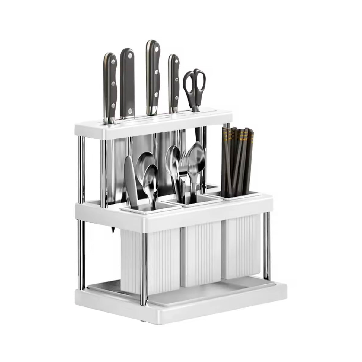 Organizador De Cuchillos y Utensilios Soporte Escurridor Cubiertos Cocina PTZ94