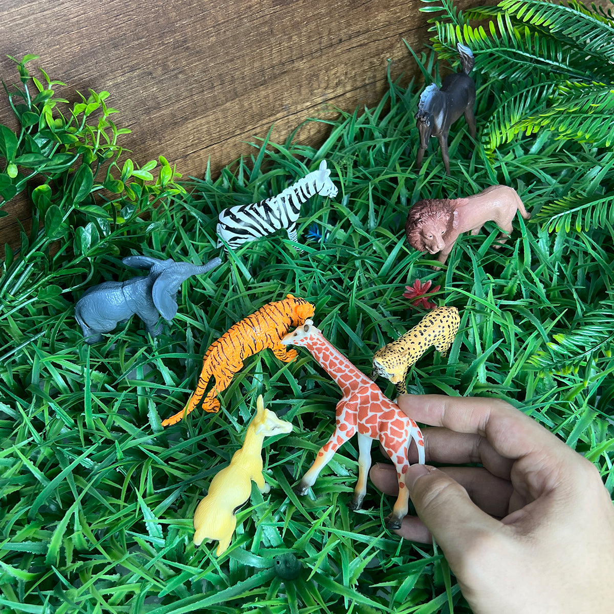 Set de Animales Salvajes x8 Juguetes Educativos para Niños Diversión y Aprendizaje AT144