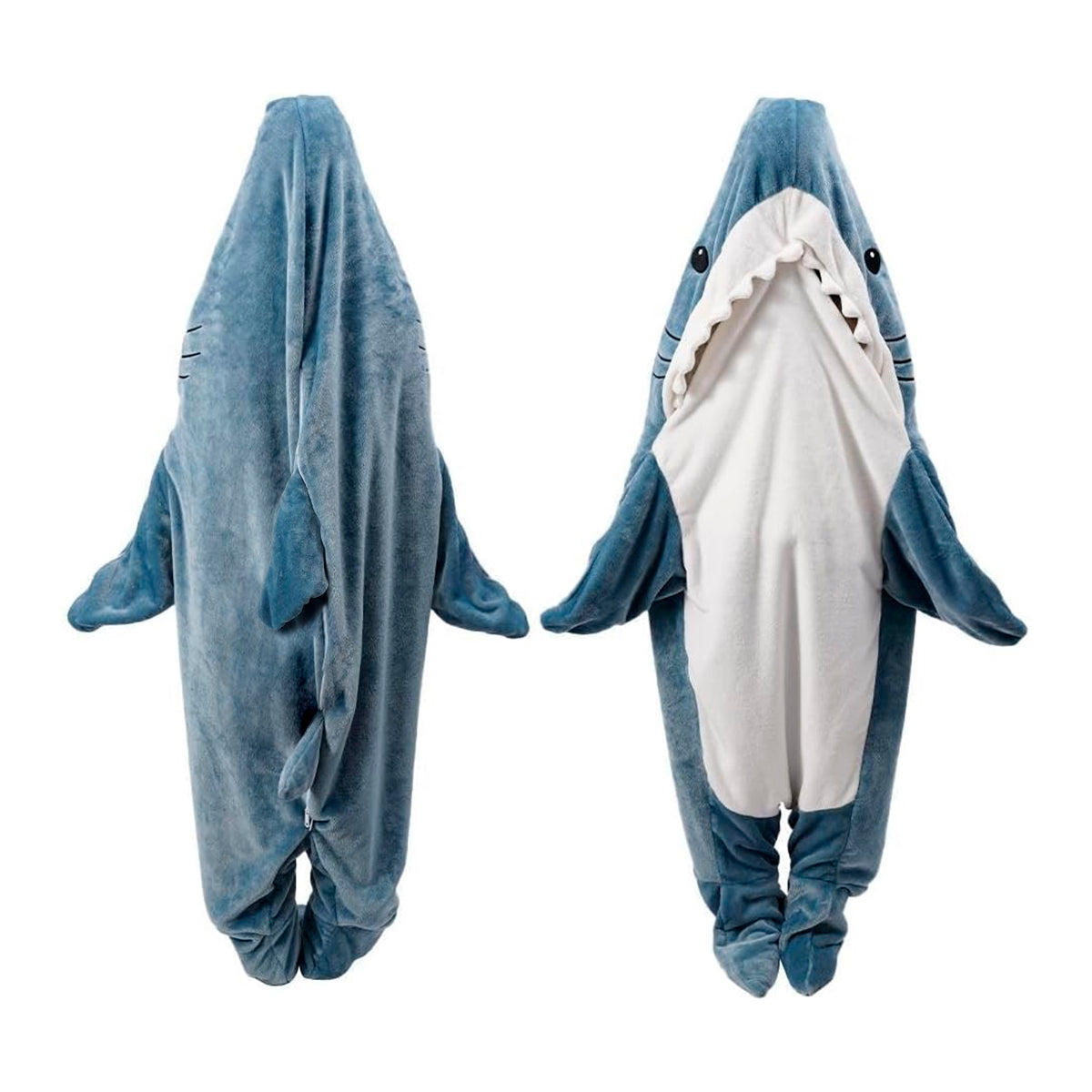 Pijama De Tiburón Saco de Dormir Infantil Adulto Capucha Manta PITN1