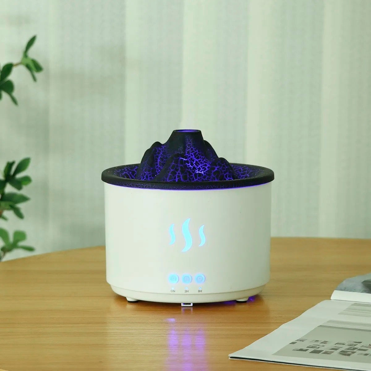 Humidificador Volcán 3D Difusor De Aroma LED KP-6501