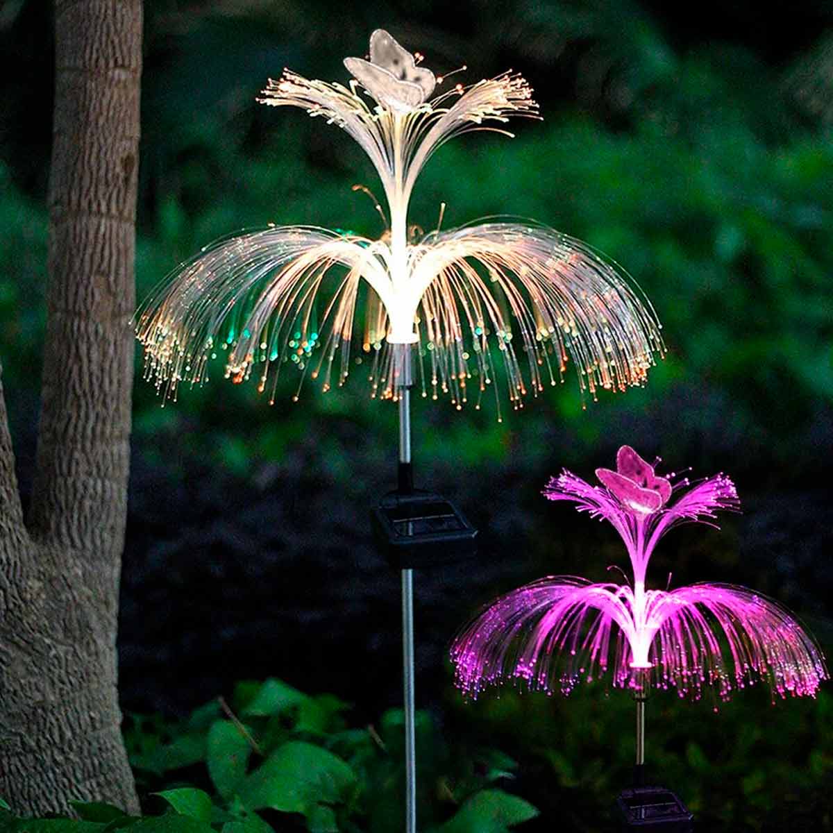 Luces Solares Medusa LED Mariposa para Jardín Decoración Exterior Impermeable PTZ-25-2