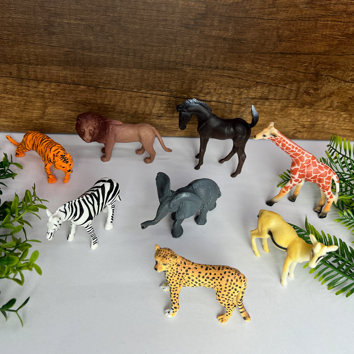 Set de Animales Salvajes x8 Juguetes Educativos para Niños Diversión y Aprendizaje AT144